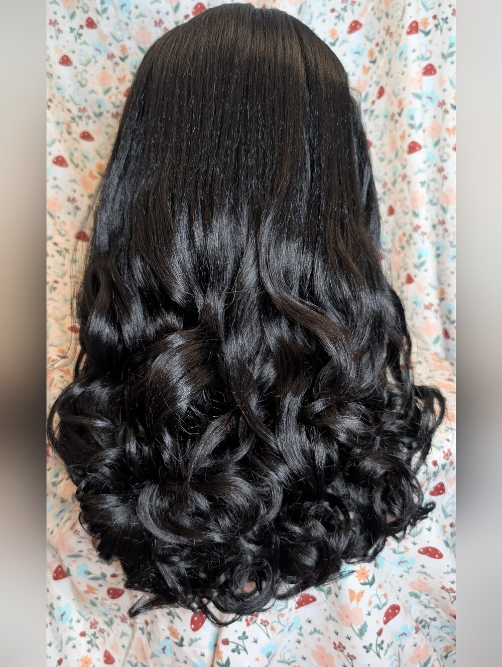 Synthetic Yaki Curly Headband Wig – 20 Inch – #1B Black Free GWP NWT Wear And Go